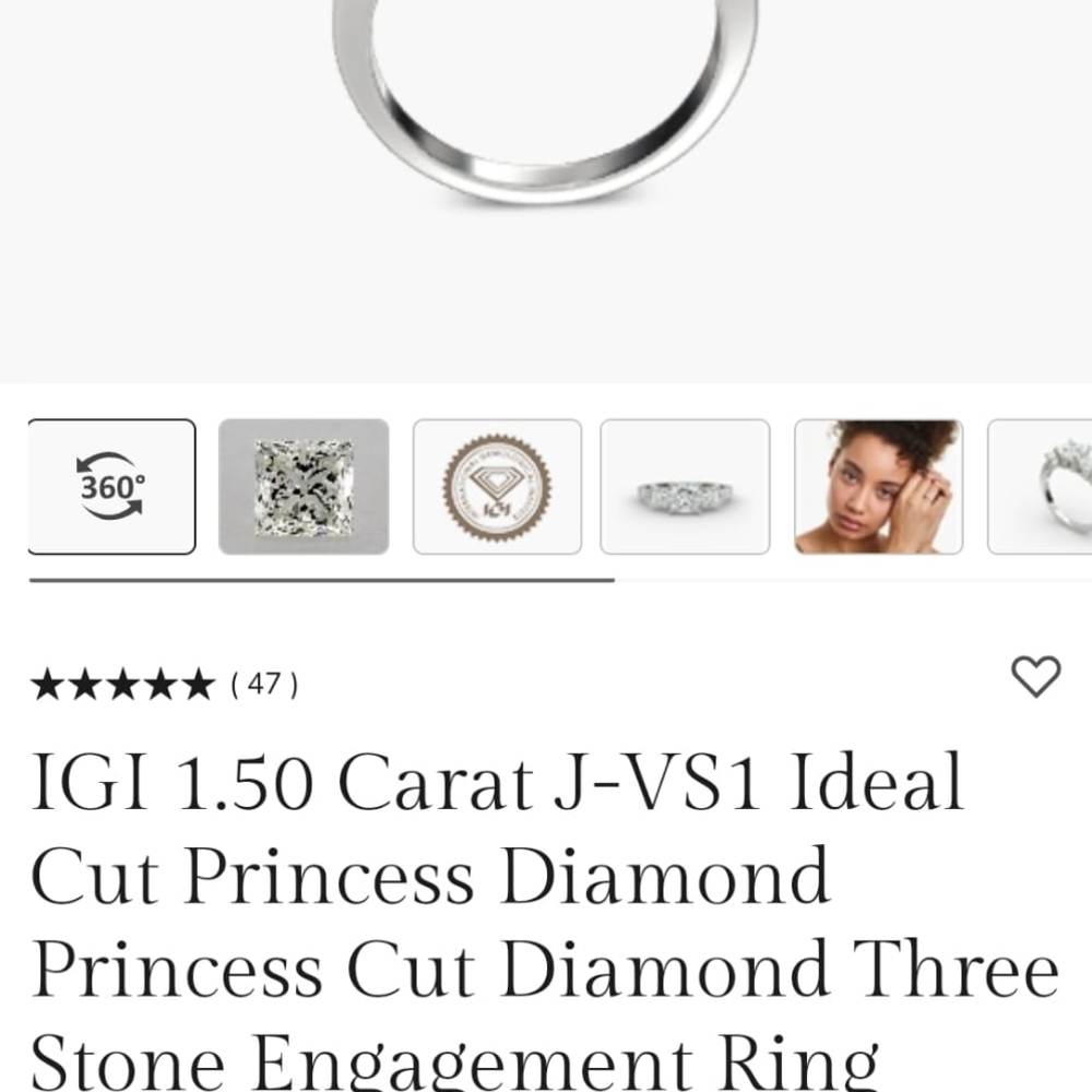Elegant Silver Engagement Ring